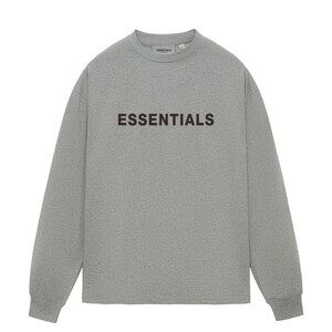 ESSENTIALS 3D Silicone Lettering Long Sleeve T-Shirt